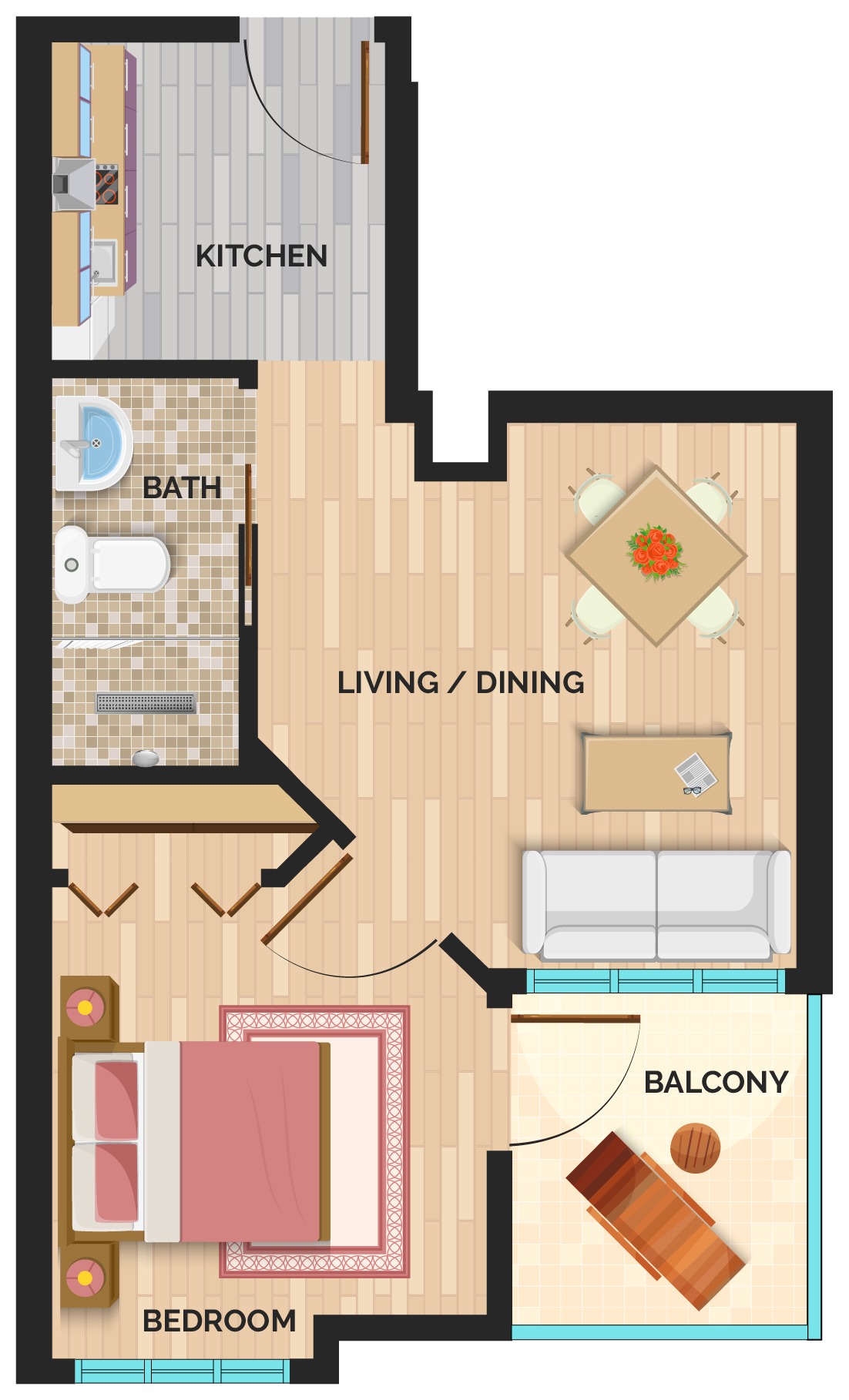 Hickory suite floorplan