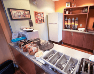 Freshly baked cookies and snacks in the dining area of the Earl Haig Retirement Residence