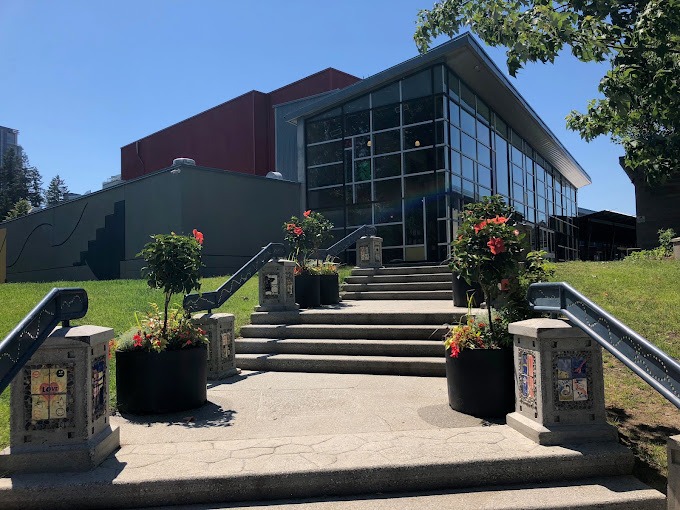 Outside steps leading into the Evergreen Cultural Centre