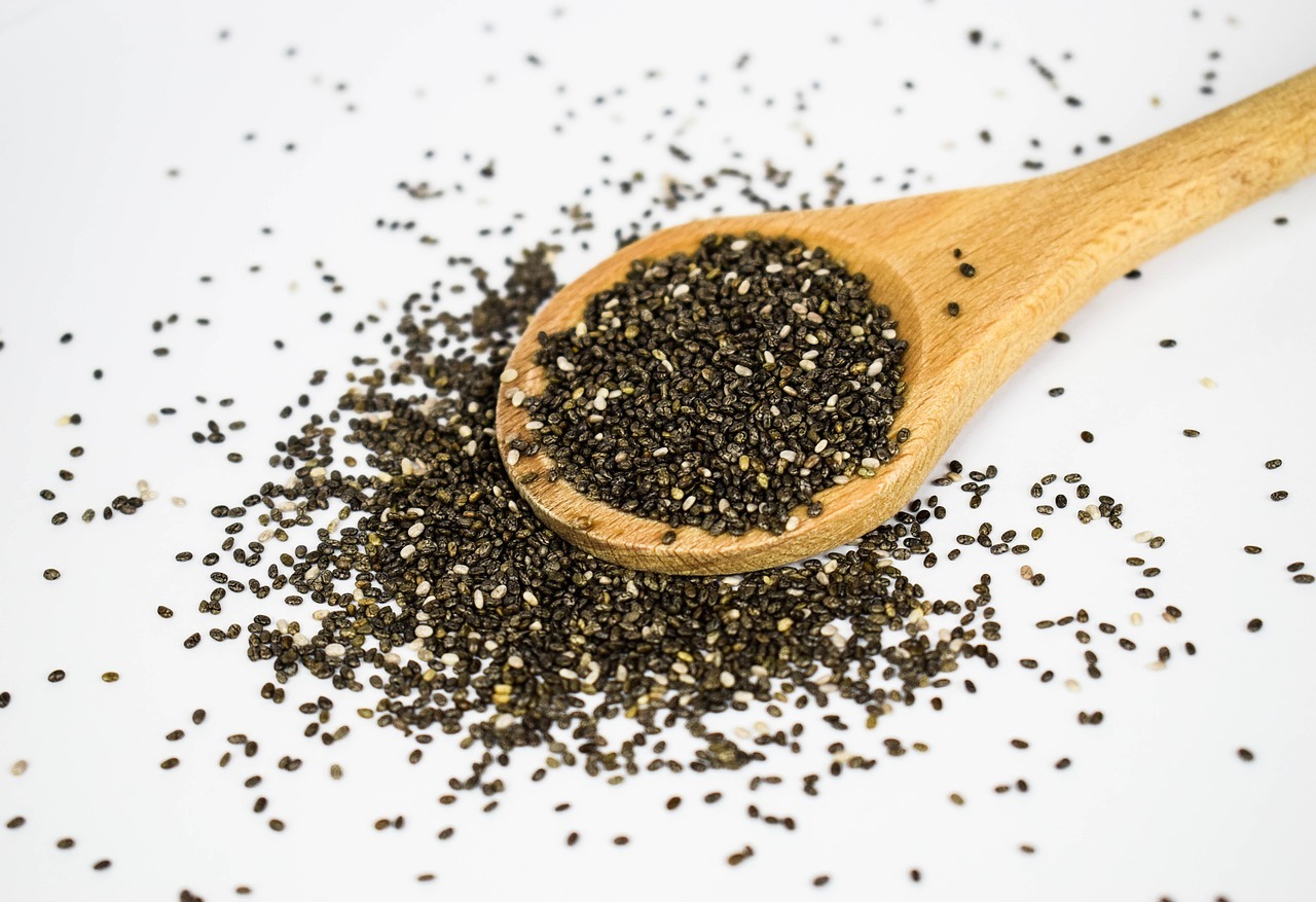 Spoonful of chia seeds