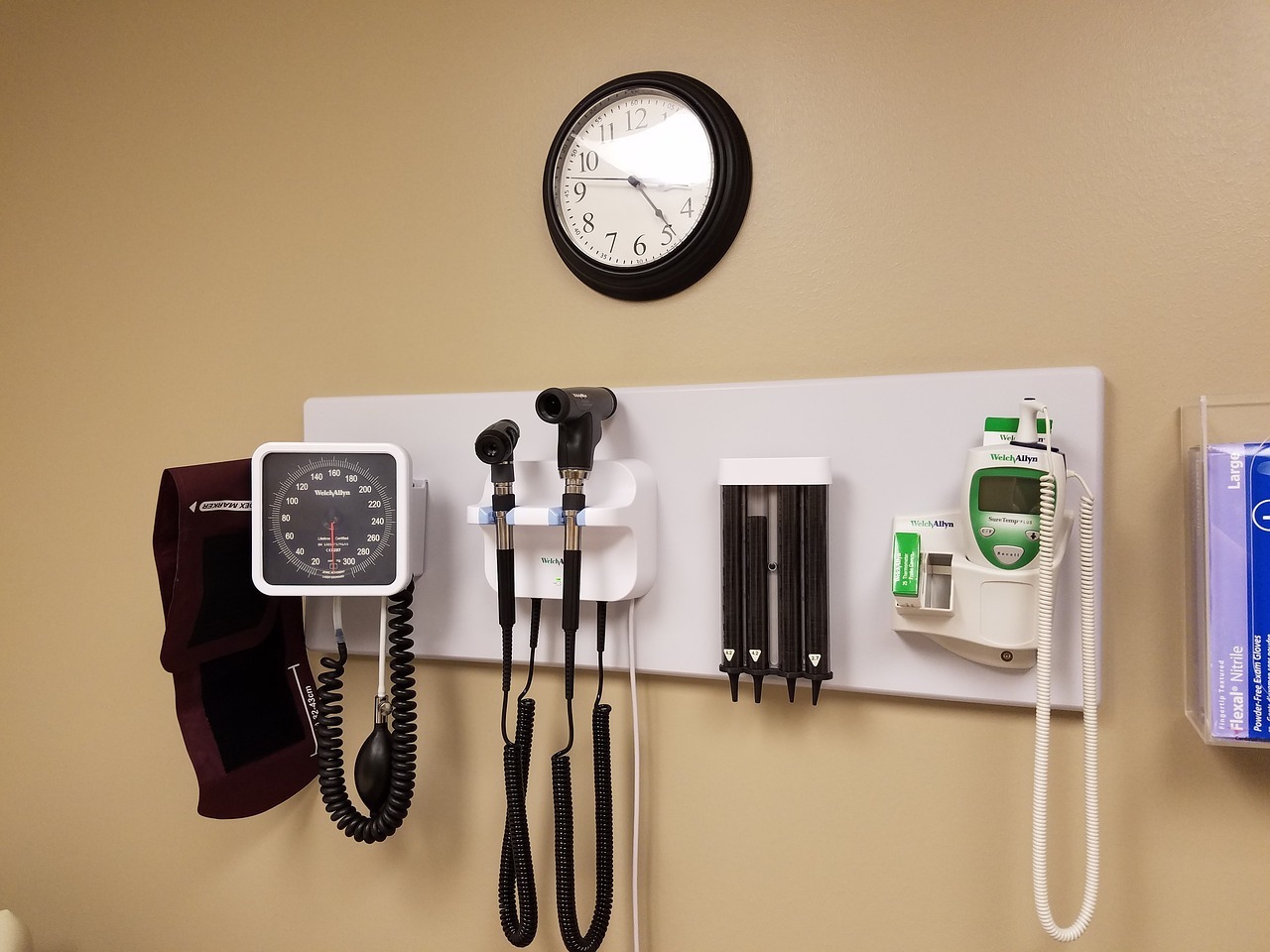 Medical equipment for senior check-ups at a doctor's office
