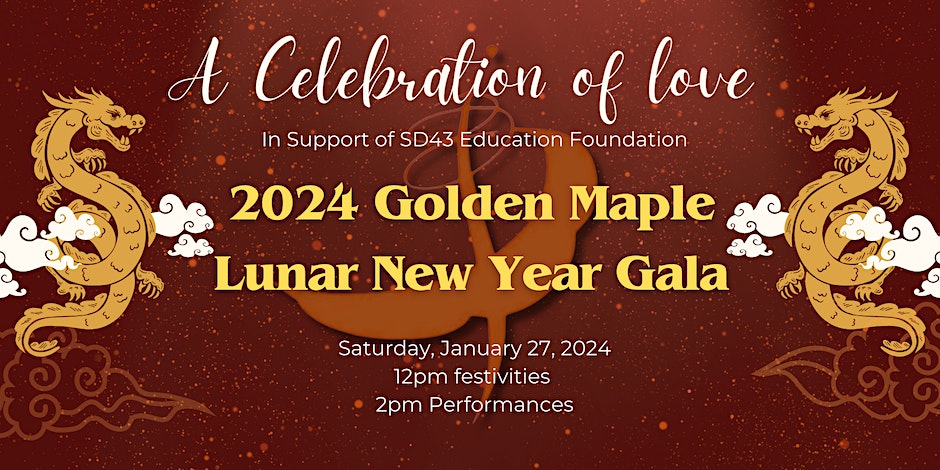 Poster for the 2024 Golden Maple Lunar New Year Gala