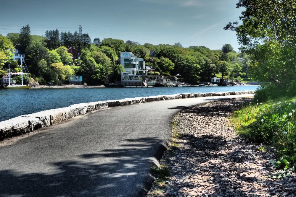 A road on the lakeshore in Halifax