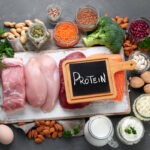 Collection of high-protein food sources