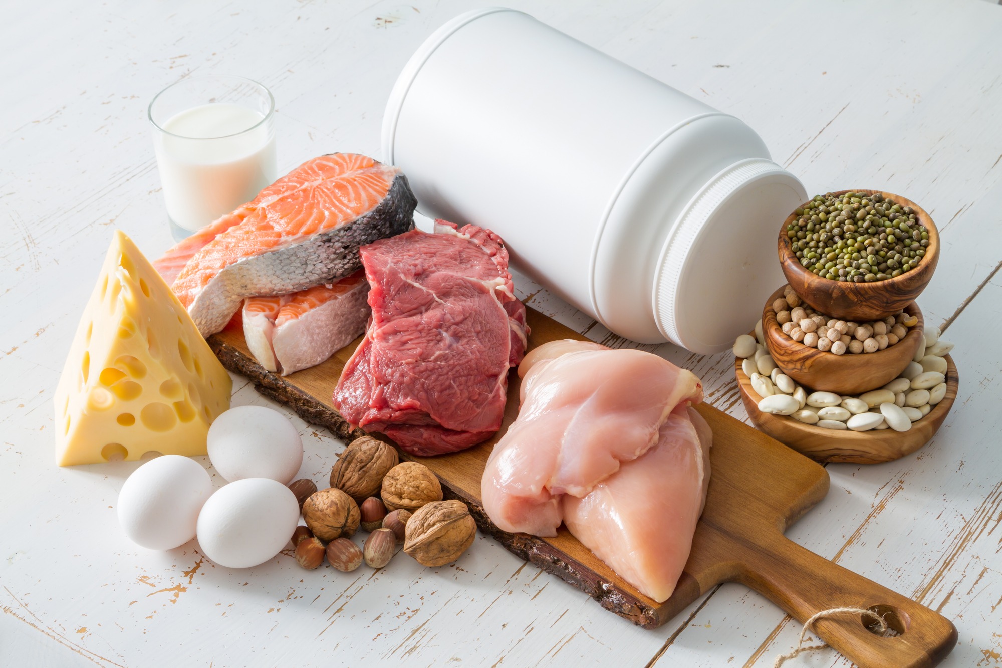 Collection of top protein sources for seniors