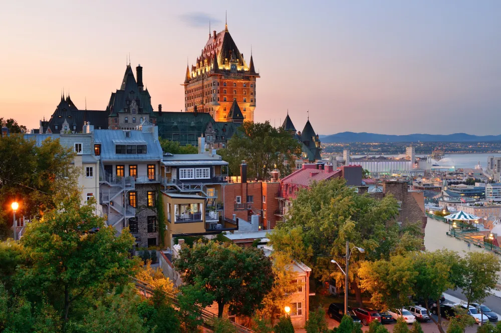 Quebec City at dusk