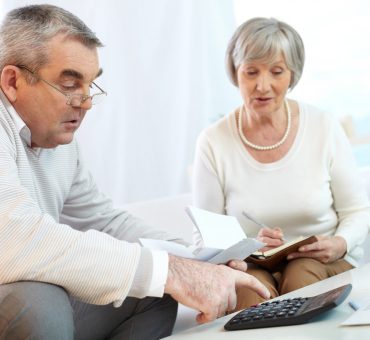 Senior couple planning their finances in retirement