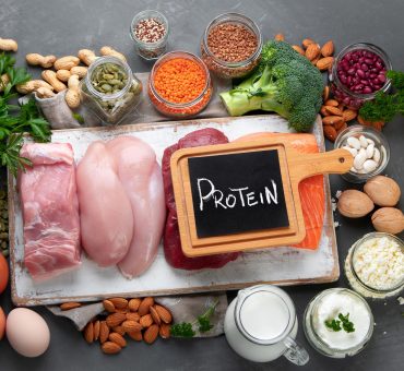 Collection of high-protein food sources