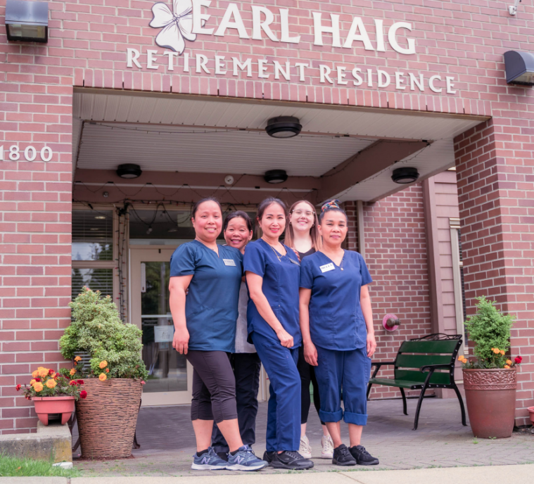 Earl Haig Headshots-50 1 The wonderful staff memebers of SF Care Services standing outside the Earl Haig Retirement Residence